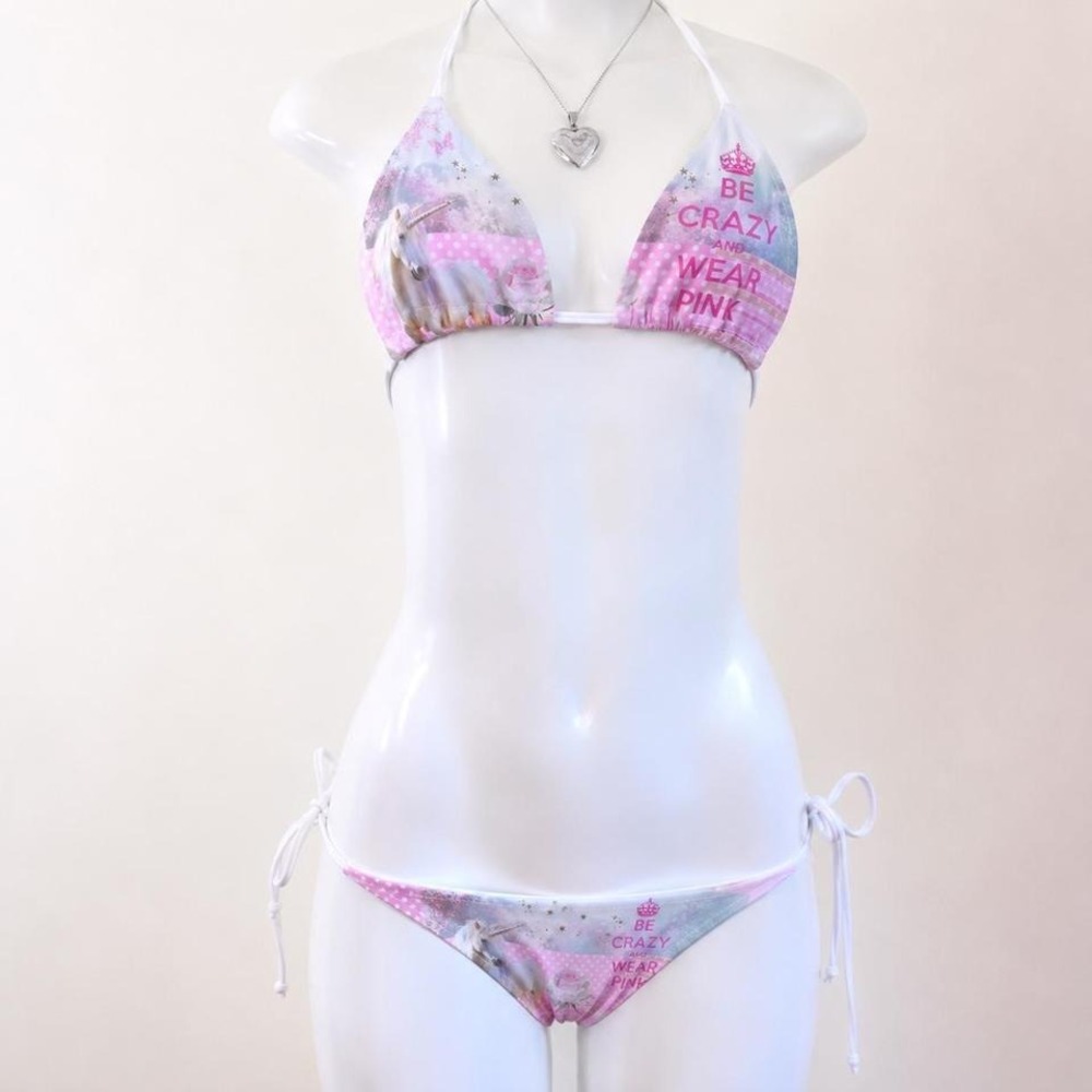 Unicorn String Bikini Y2K Fairycore Coquette Handmade